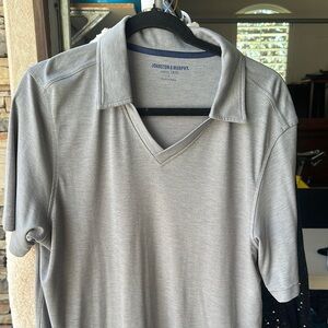 Johnston & Murphy Gray Polo Shirt Casual Comfort